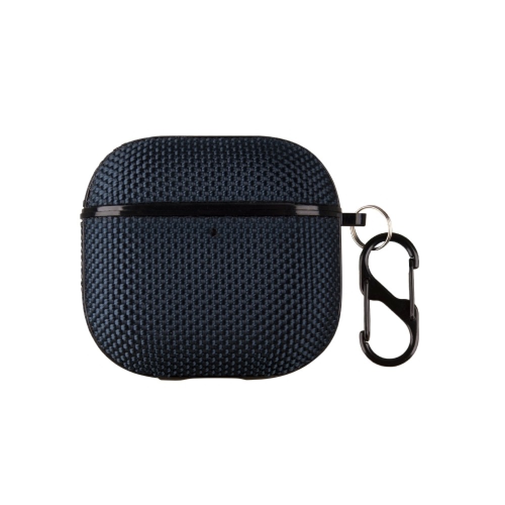 Θήκη Nylon με γάντζο ασφαλείας για AirPods 4 Dark Blue