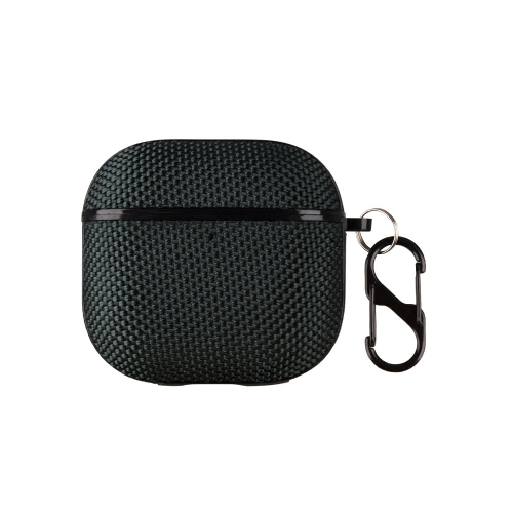 Θήκη Nylon με γάντζο ασφαλείας για AirPods 4 Dark Green