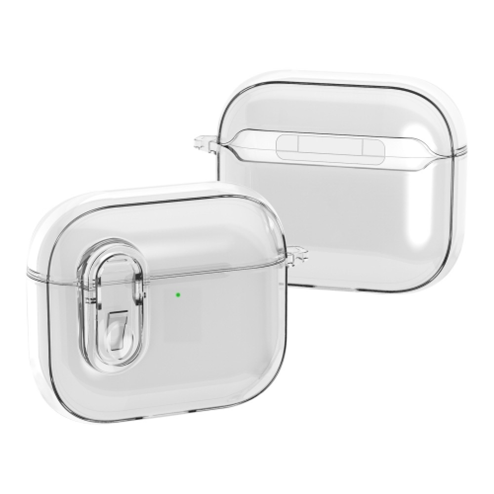 Θήκη shockproof crystal με διακόπτη για AirPods 4 Transparent