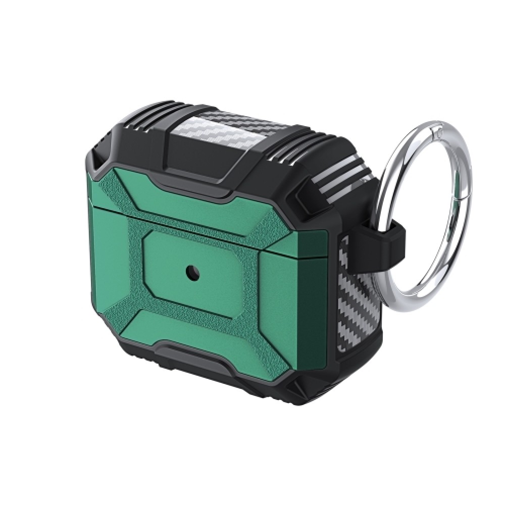 Θήκη armor Four-corner Shockproof με μπρελόκ για AirPods 4 Army Green