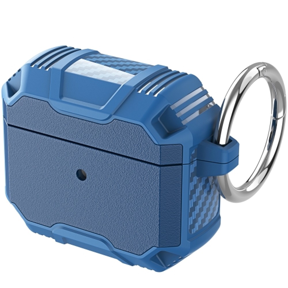 Θήκη shockproof με μπρελόκ για AirPods 4 Royal Blue