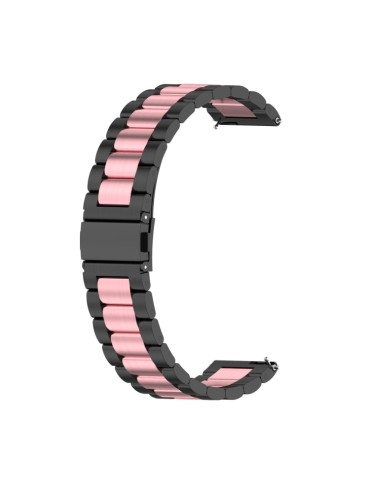 Mεταλλικό λουράκι stainless steel dual color για το HiFuture HiGear - Black/ Pink