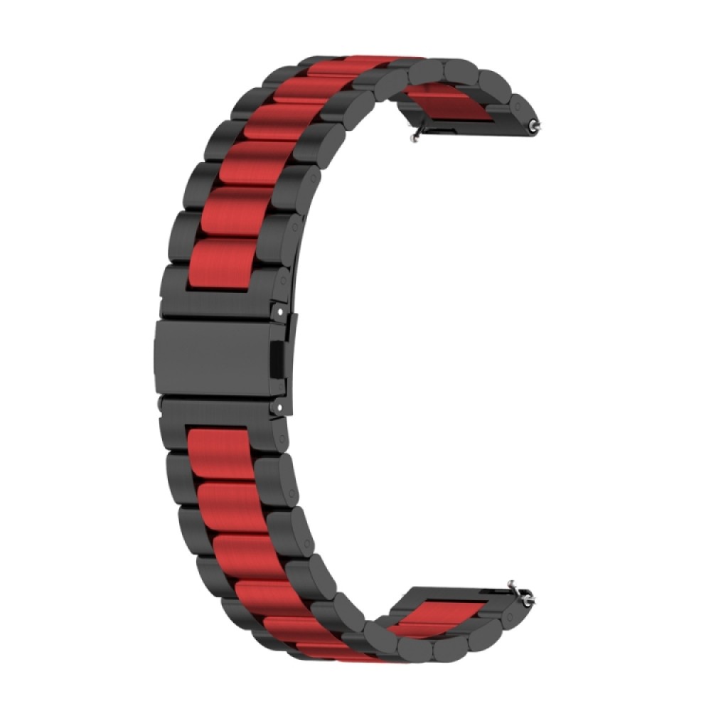 Mεταλλικό λουράκι stainless steel dual color για το Realme Watch S - Black /Red