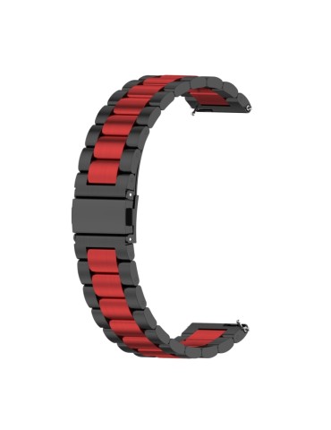 Mεταλλικό λουράκι stainless steel dual color για το Galaxy Watch 42mm - Black/ Red