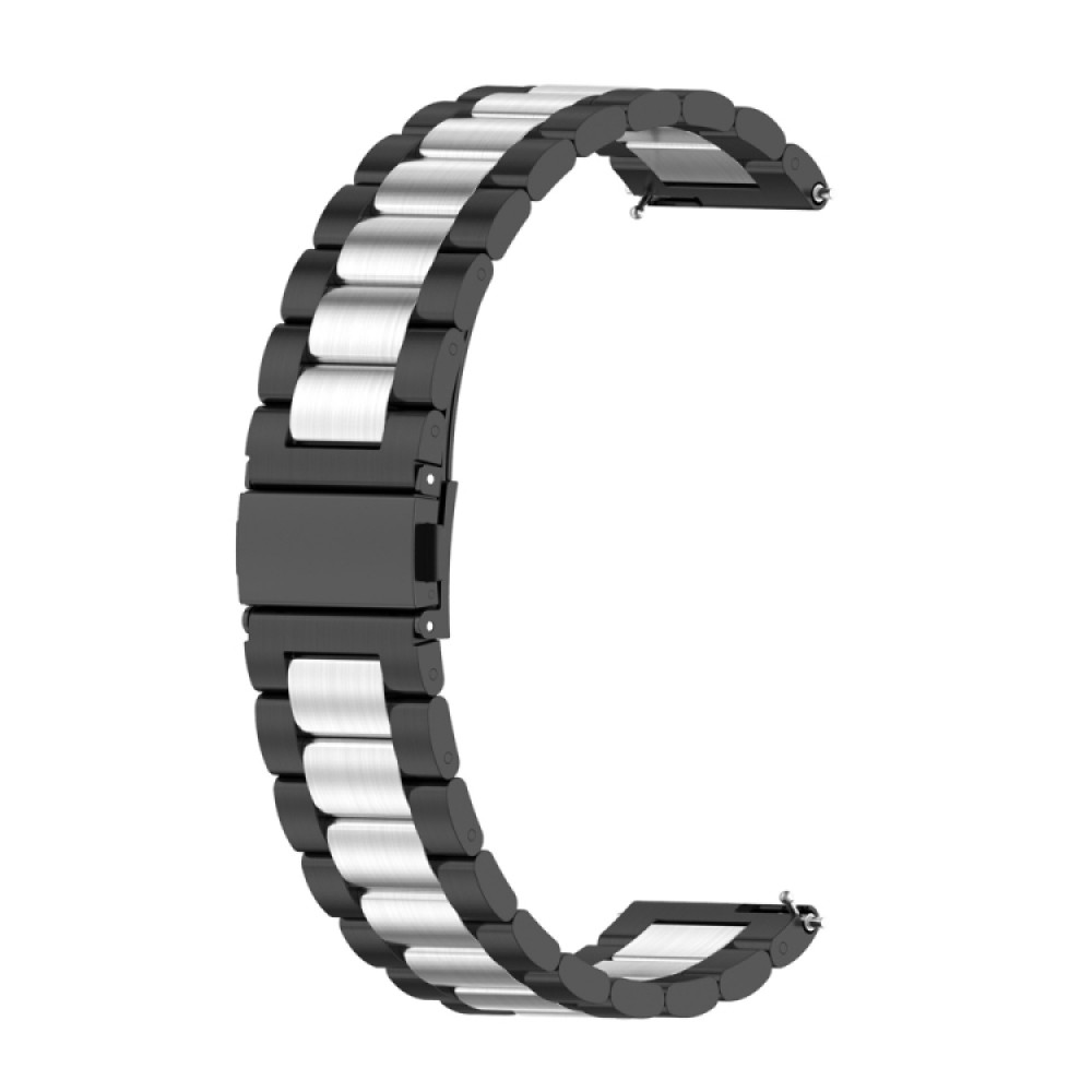 Mεταλλικό λουράκι stainless steel dual color για το Samsung Galaxy Active / Active 2 40mm / 44mm / Galaxy Watch 3 41mm - Black/ Silver
