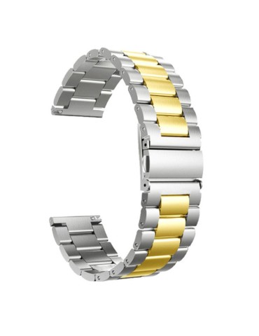 Mεταλλικό λουράκι stainless steel dual color για το Realme Watch S - Silver /Gold