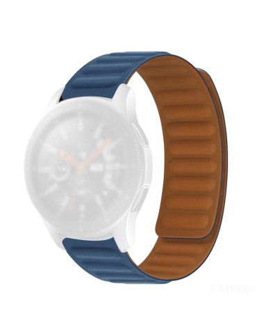 Δερμάτινο λουράκι με μαγνητικό κλείσιμο για το  Samsung Galaxy Watch 4 (40mm)/(44mm) / Samsung Galaxy Watch 4 classic (42mm) /(46mm) - Dark Blue