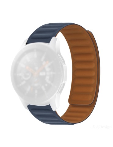Δερμάτινο λουράκι με μαγνητικό κλείσιμο για το  Galaxy Watch 46mm/GEAR S3 CLASSIC / FRONTIER / Watch 3 (45mm) - Indigo