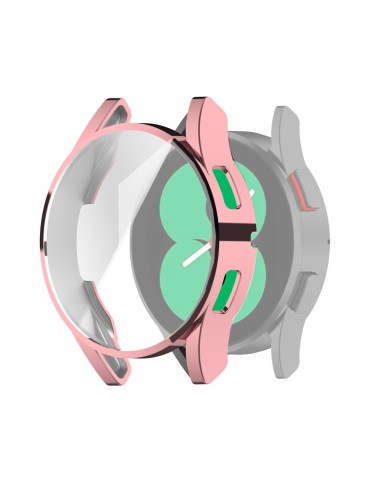 Θήκη προστασίας σιλικόνης με ενσωματωμένη προστασία οθόνη για το Samung Galaxy Watch 4 44mm - Pink
