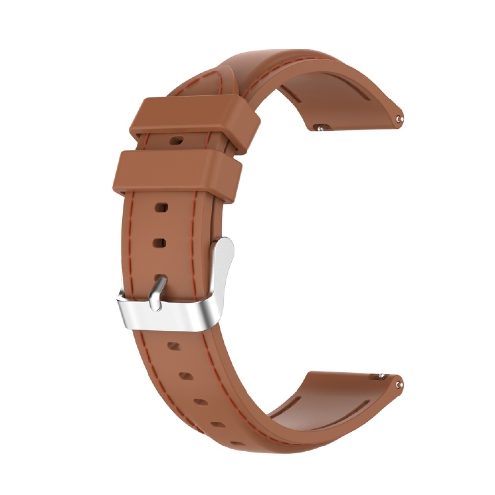 Λουράκι σιλικόνης με κόκκινες ραφές για το Xiaomi Watch 2 Pro/ Xiaomi Watch S3 Brown Λουράκι σιλικόνης με κόκκινες ραφές για το Xiaomi Watch 2 Pro/ Xiaomi Watch S3 Brown
