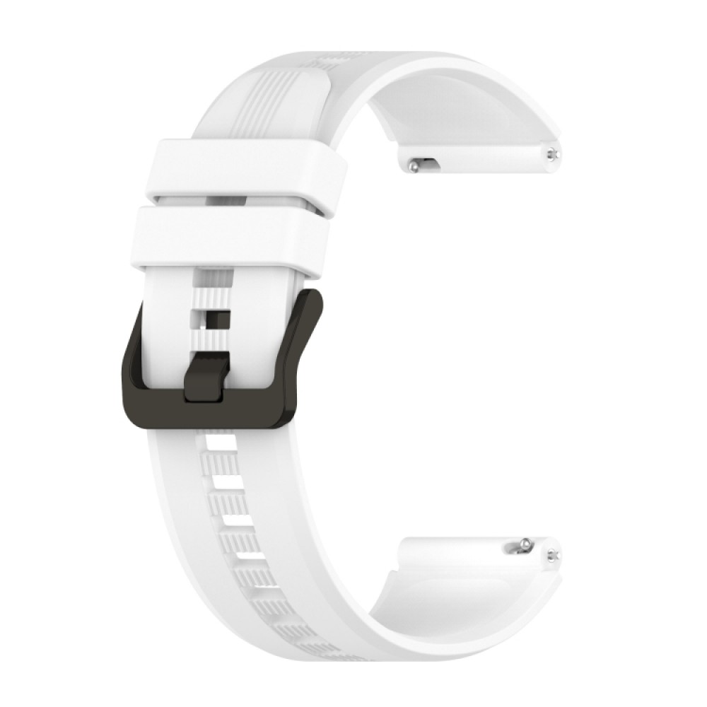 Λουράκι σιλικόνης με οριζόντιες γραμμές για το  Huawei Watch GT/GT 2 (46mm)/ GT 2e /GT Active/Honor Magic/Watch 2 Classic (White)