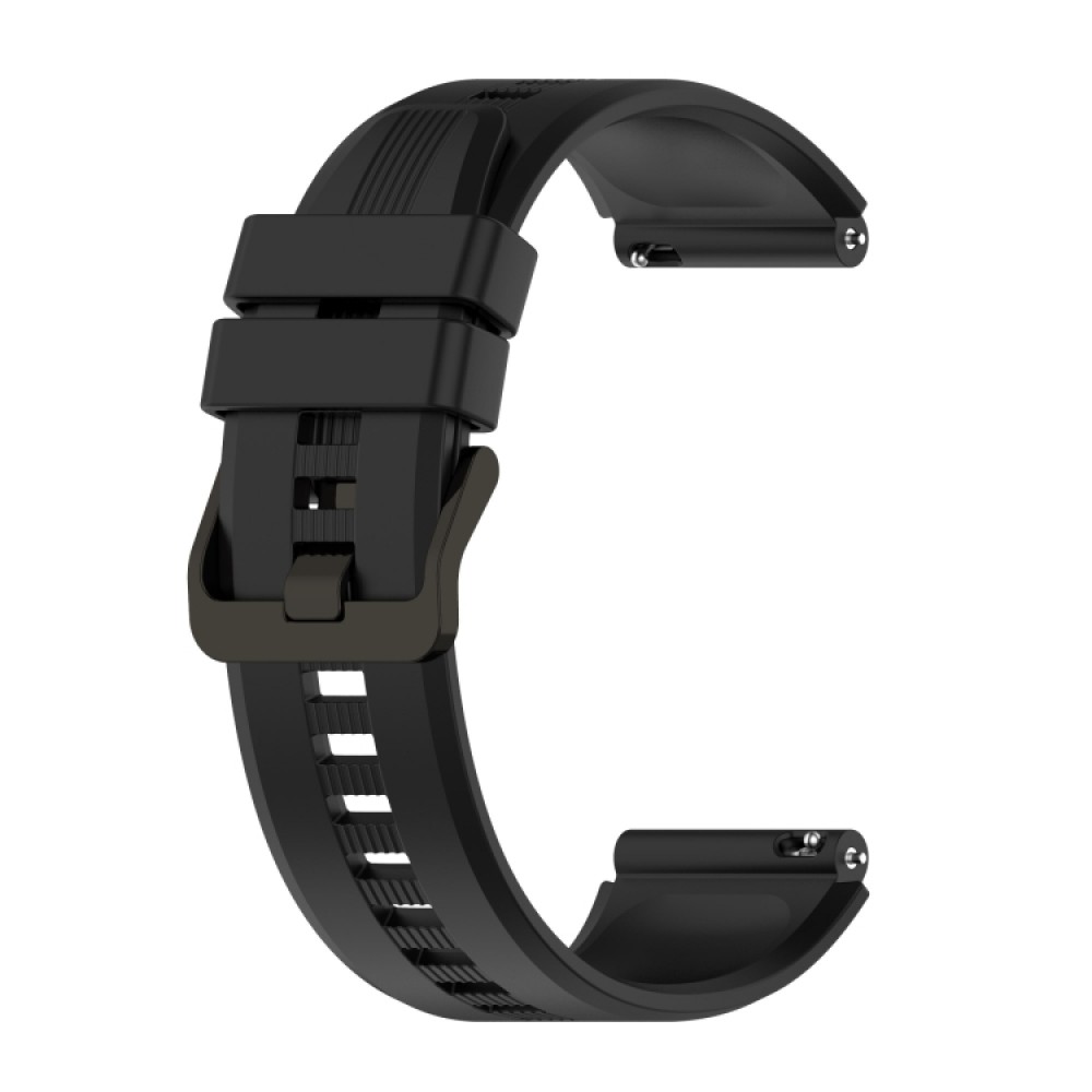 Λουράκι σιλικόνης με οριζόντιες γραμμές για το  Huawei Watch GT/GT 2 (46mm)/ GT 2e /GT Active/Honor Magic/Watch 2 Classic Black