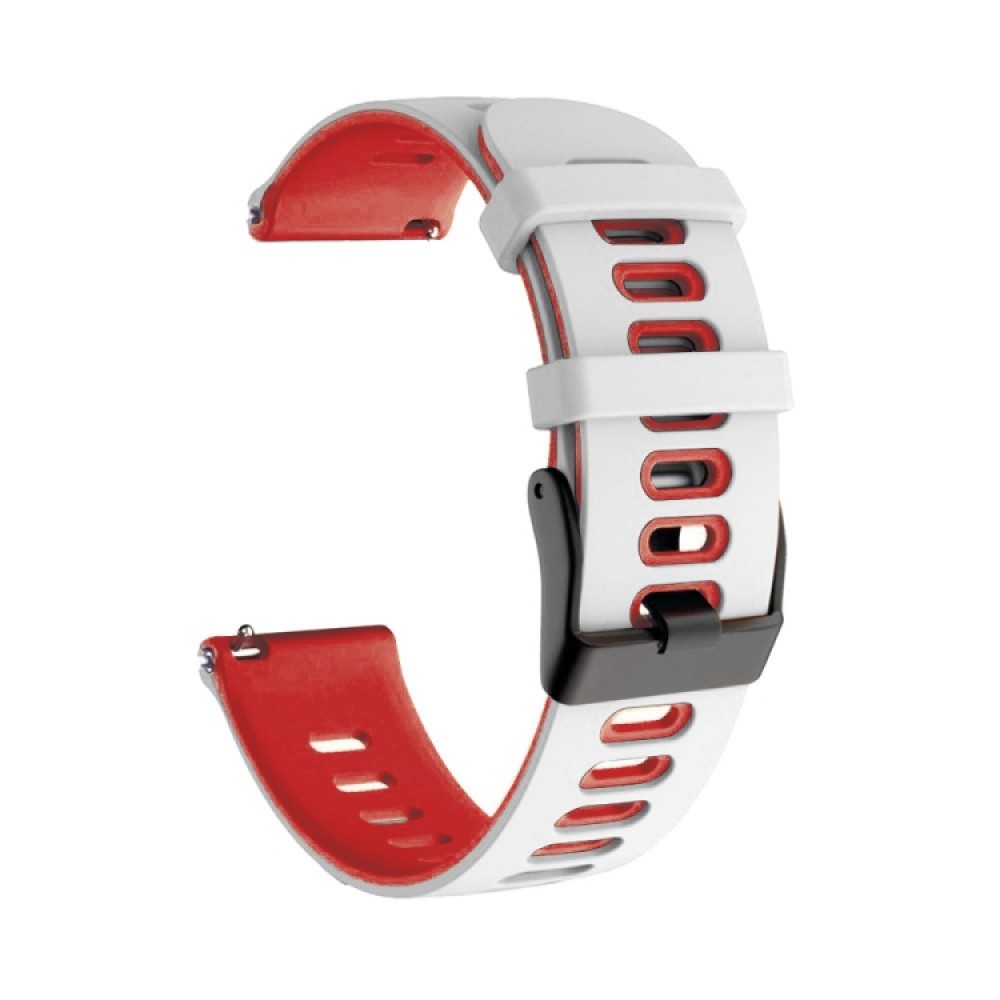 Dual-color λουράκι σιλικόνης για το Galaxy Watch 42mm - White/ Red