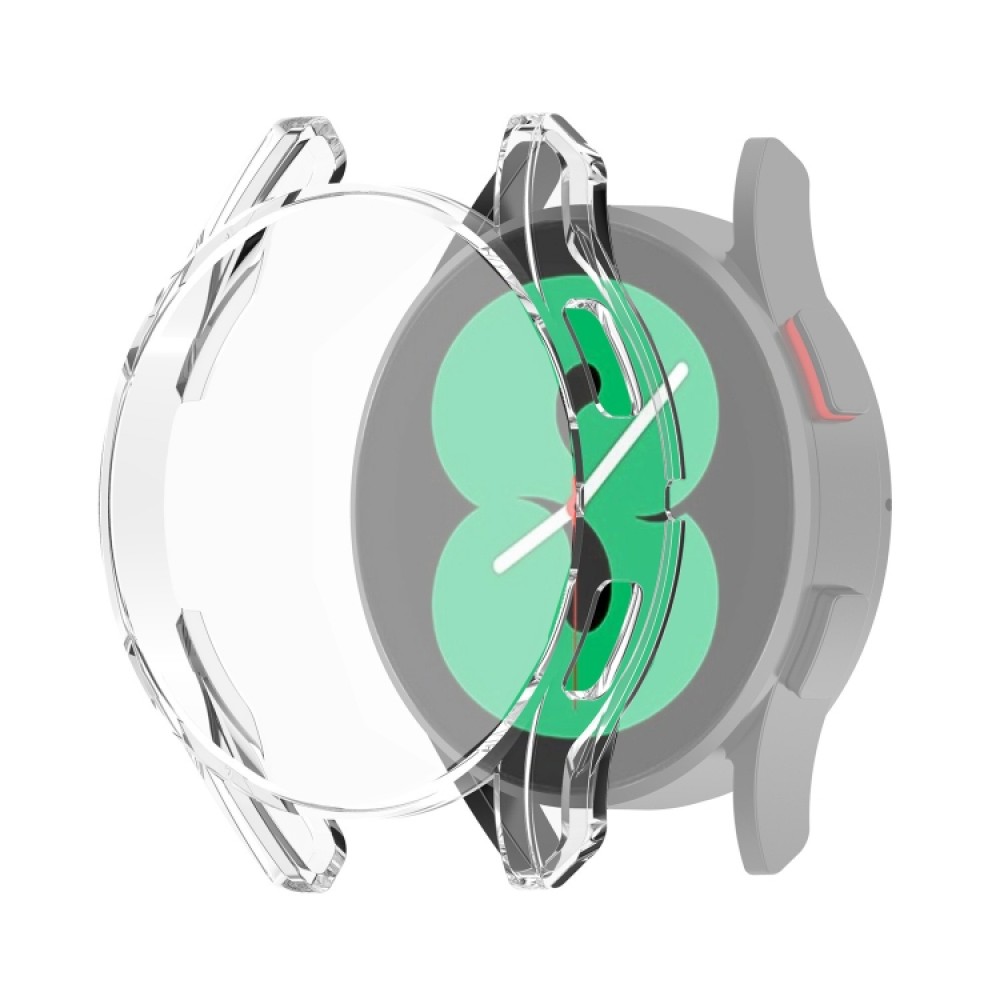 Θήκη προστασίας σιλικόνης με ενσωματωμένη προστασία οθόνη για το Samung Galaxy Watch 4 40mm -(Transparent White)