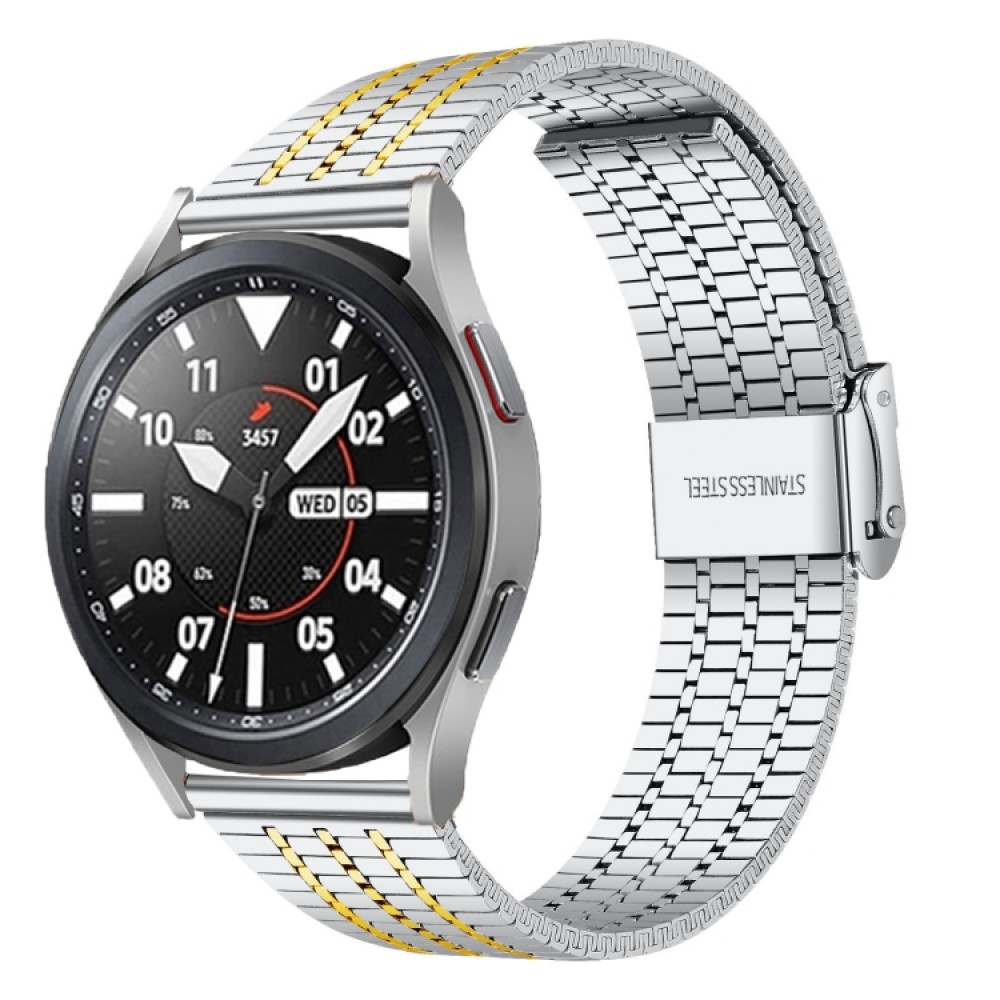 Μεταλλικό λουράκι με μεταλλικό κλείσιμο για το Realme Watch 2 / Watch 2 Pro / Watch S Pro  Silver/ Gold