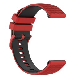 Λουράκι σιλικόνης δίχρωμο για το Huawei Watch GT 3 Pro Titanium 46mm Red/ Black