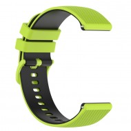 Λουράκι σιλικόνης δίχρωμο για το  Garmin Venu 2 plus Lime Green/ Black