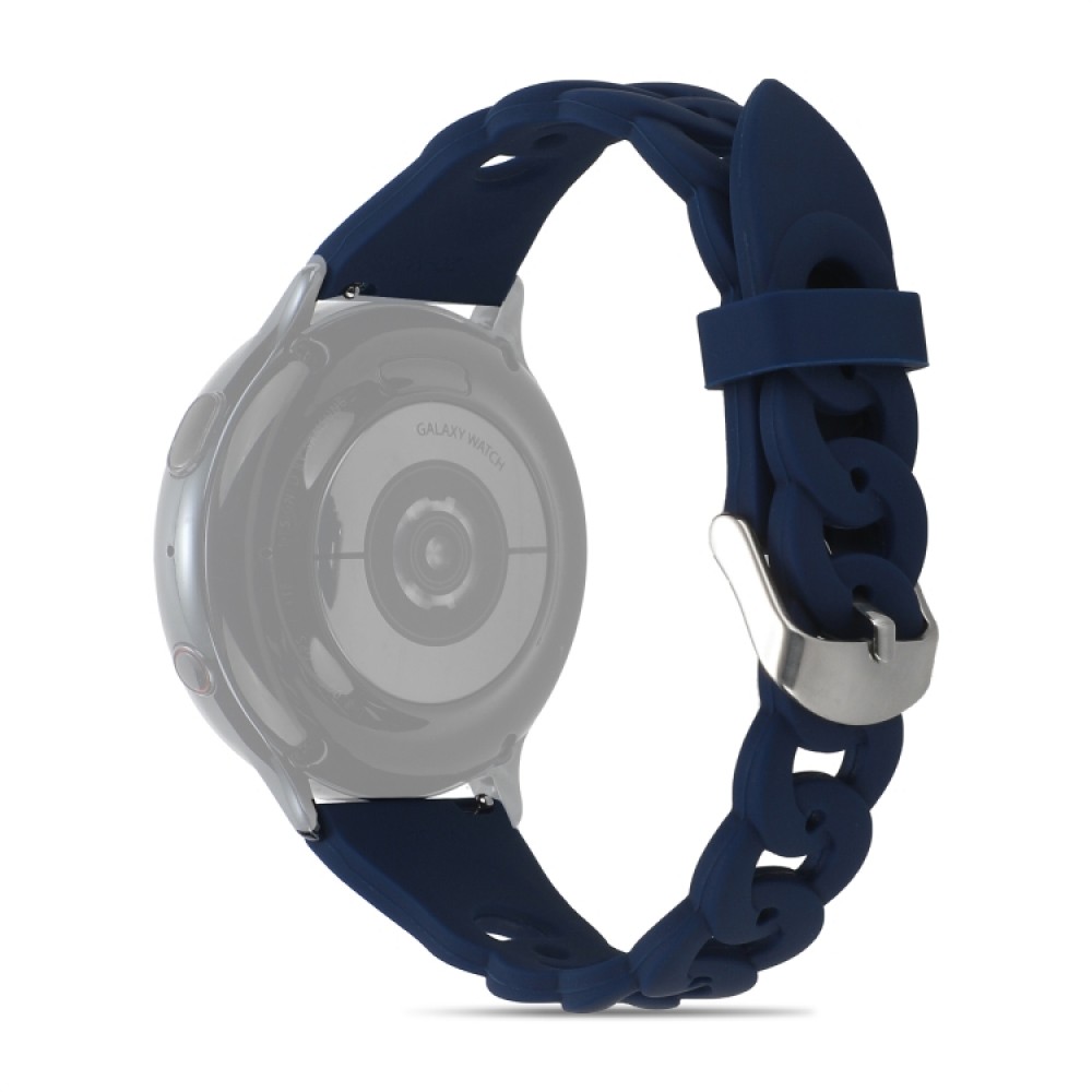 Λουράκι σιλικόνης ring buckle για το Haylou RS4 LS12 37mm /Haylou RS4 Plus (LS11) Dark Blue