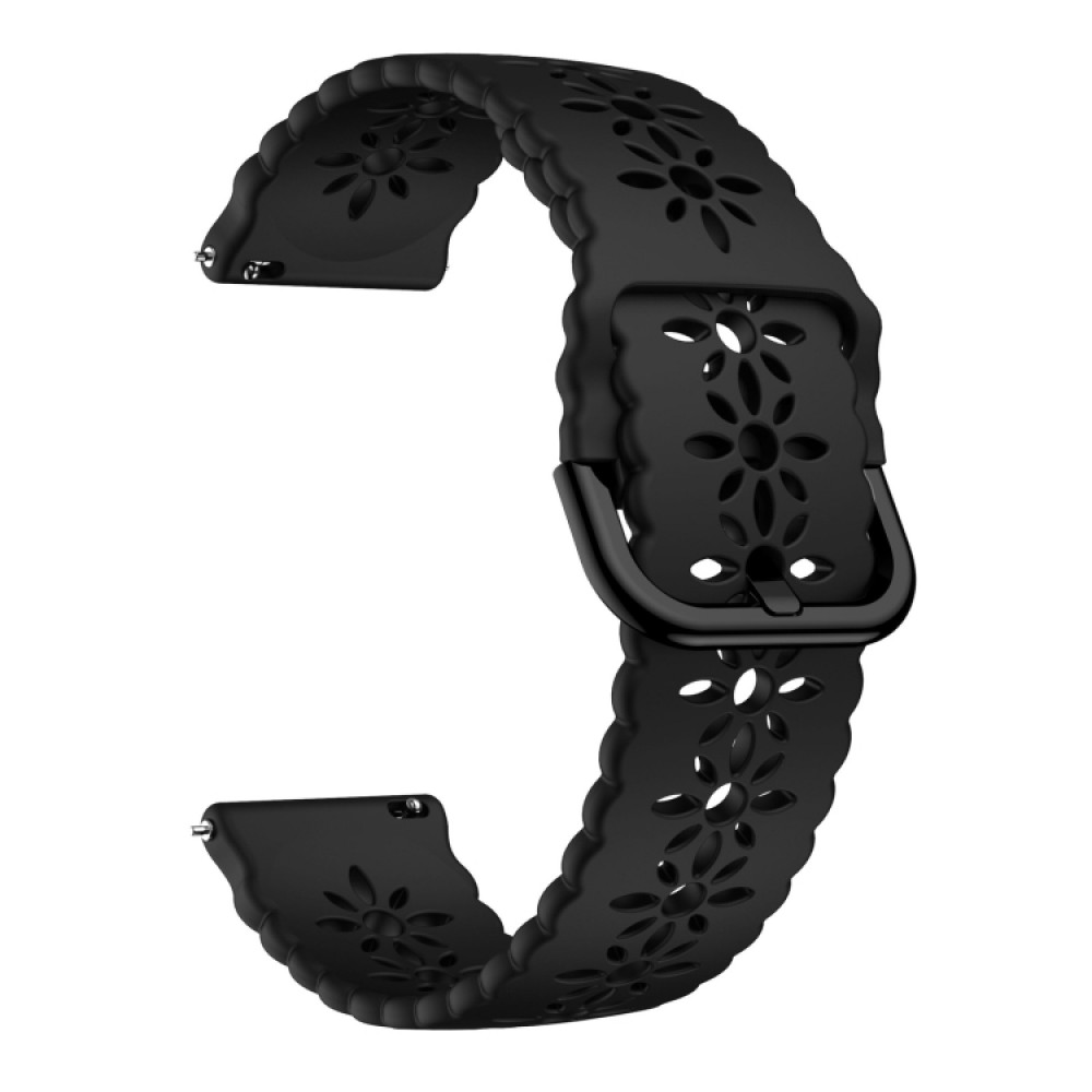 Λουράκι σιλικόνης flower pattern για το Xiaomi Watch S1 (46mm) / Watch S1 Active (47mm)  Black