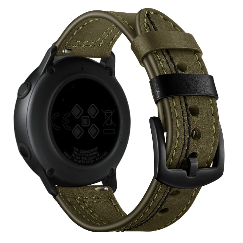 Δερμάτινο λουράκι με μεταλλικό κλείσμο για το Huawei Watch 3 (46mm) / Huawei watch 3 Pro (48mm) / Huawei Watch GT 2 Pro (47mm) / Honor GS Pro 48mm Green