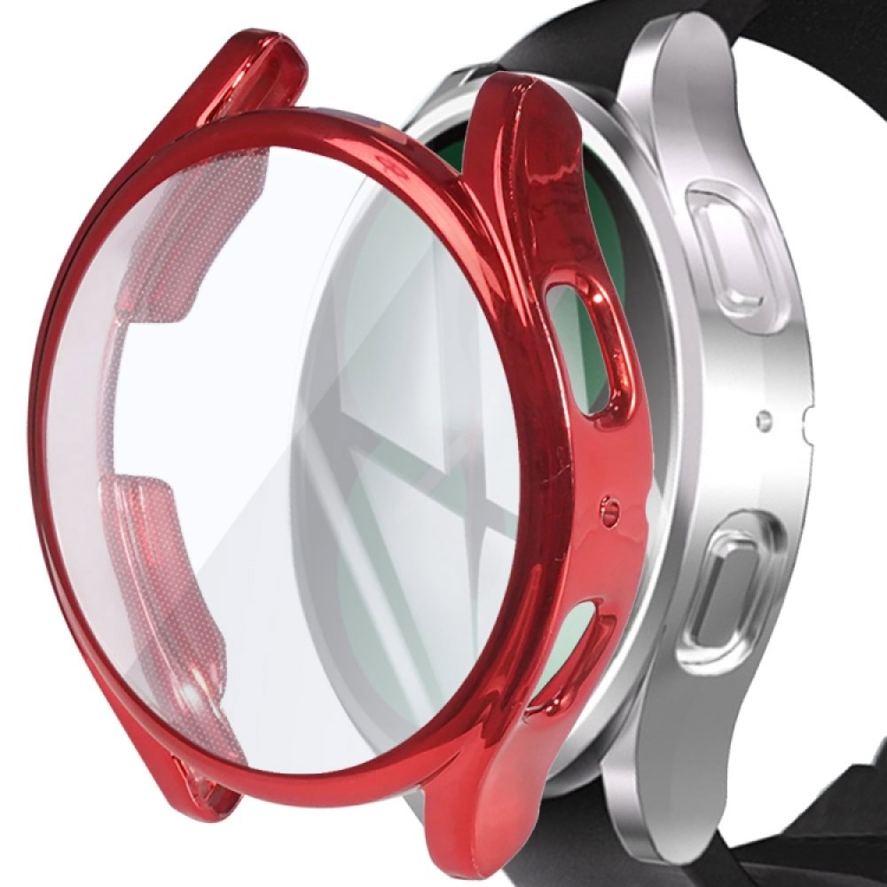 Θήκη προστασίας σιλικόνης με ενσωματωμένη προστασία οθόνης για το Samsung Galaxy Watch 5 40mm - Red