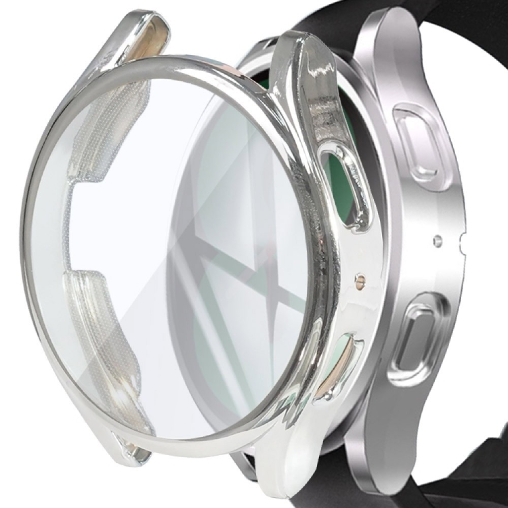 Θήκη προστασίας σιλικόνης με ενσωματωμένη προστασία οθόνης για το Samsung Galaxy Watch 5 44mm - Silver
