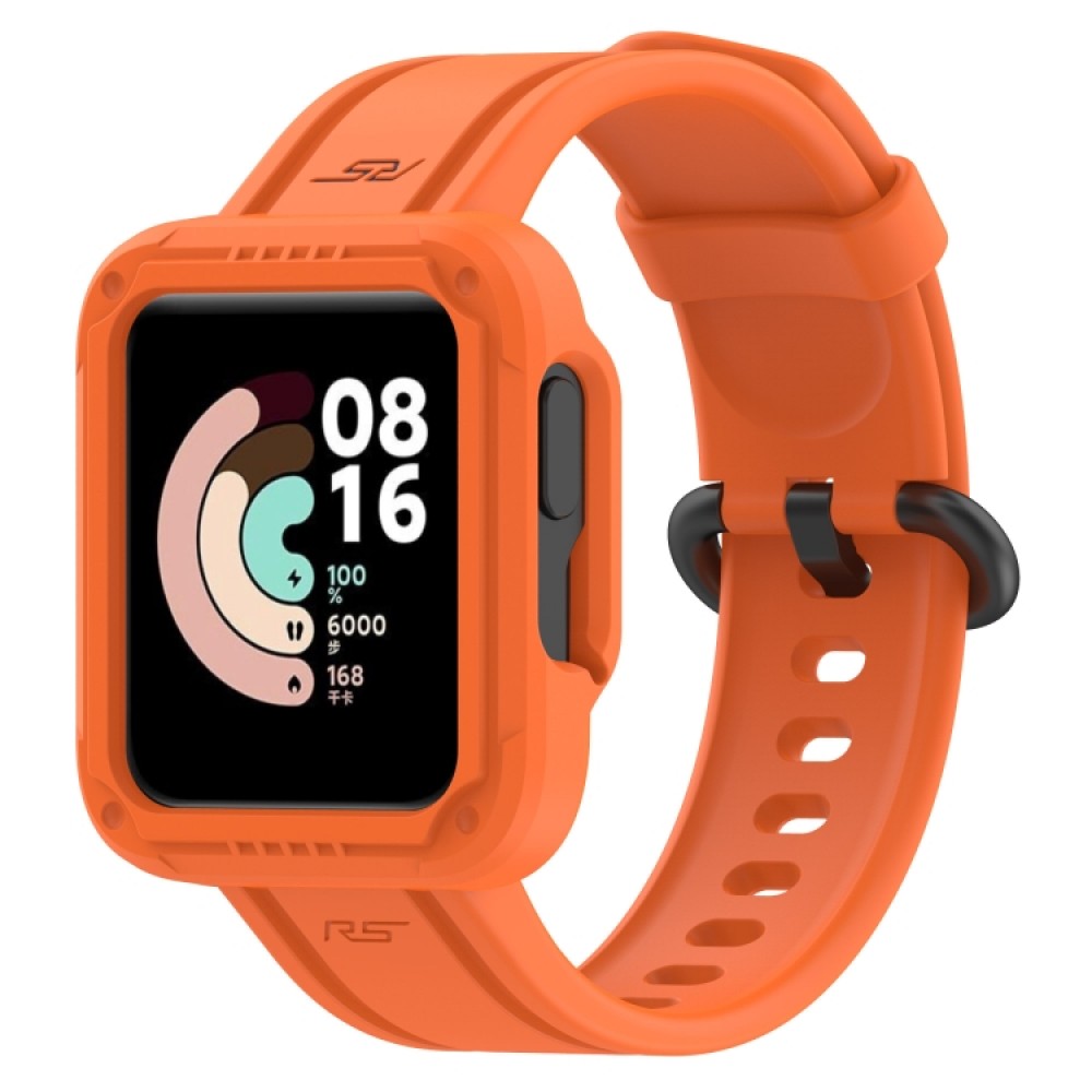 Λουράκι σιλικόνης solid color με ενσωματωμένη θήκη προστασίας για το Xiaomi Mi Watch 2 Lite - Orange