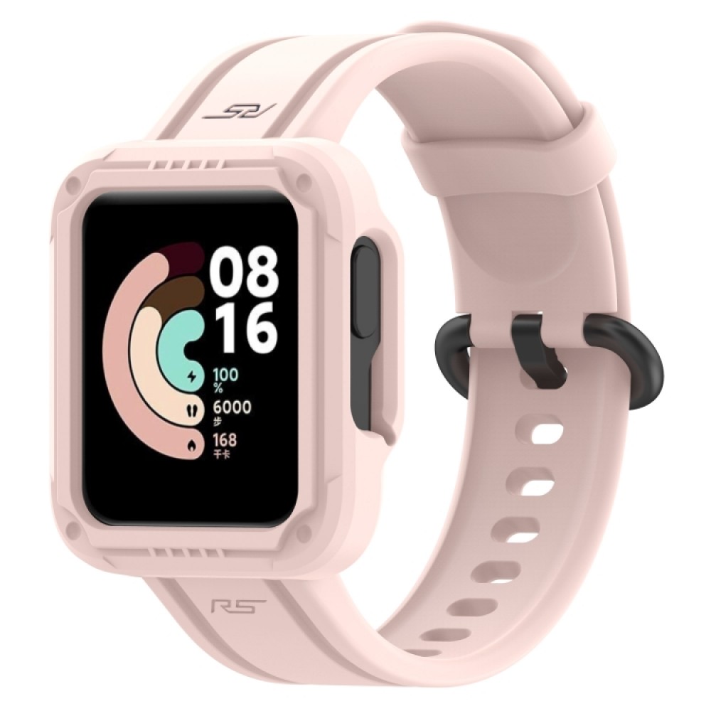 Λουράκι σιλικόνης solid color με ενσωματωμένη θήκη προστασίας για το Xiaomi Mi Watch 2 Lite - Pink