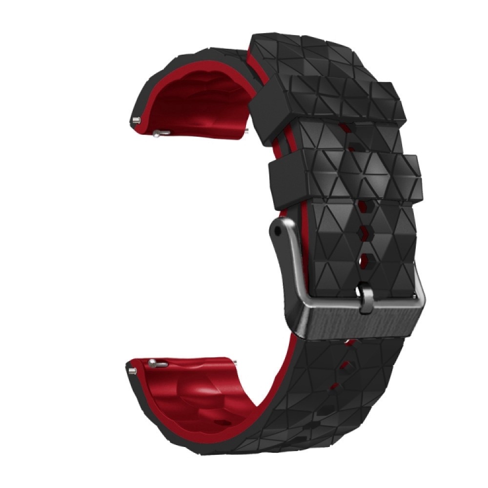 Λουράκι σιλικόνης Football Pattern Two-Color για το Realme Watch 2 / Watch 2 Pro / Watch S Pro  Black / Red