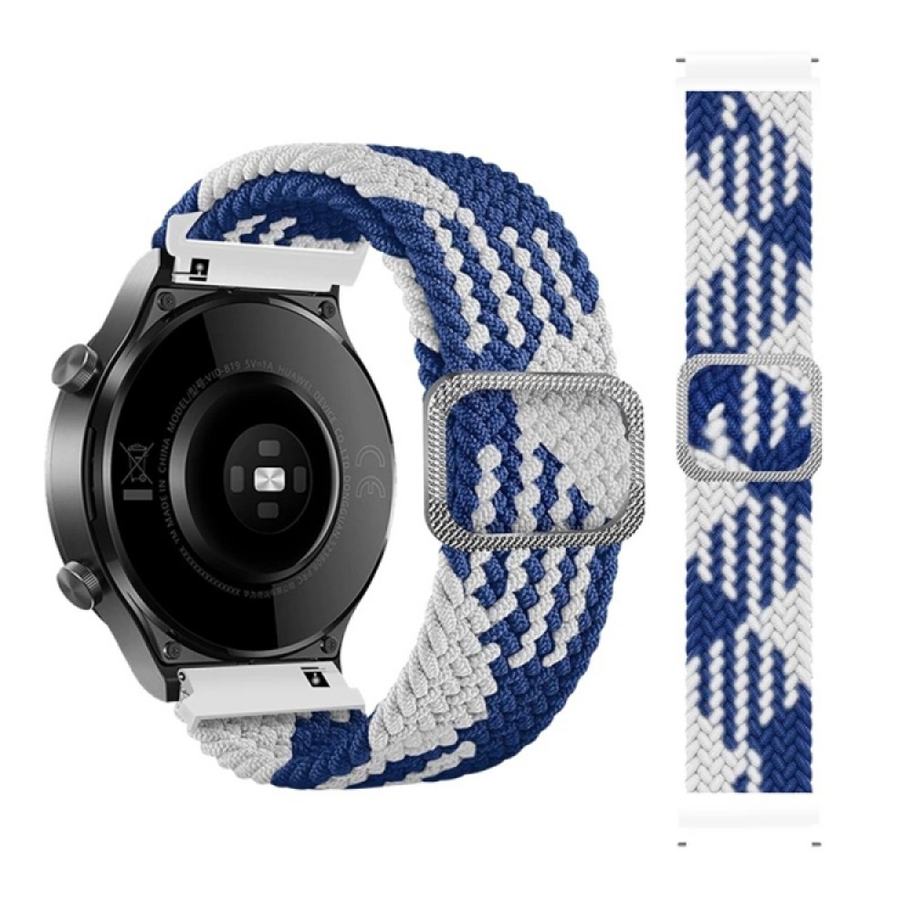Nylon λουράκι Braided Rope για το Galaxy Watch 42mm - Blue /White