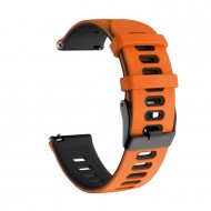 Dual-color λουράκι σιλικόνης για το Huawei Watch GT 5 (46mm)/ Huawei Watch GT 5 Pro titanium (46mm) Orange /Black
