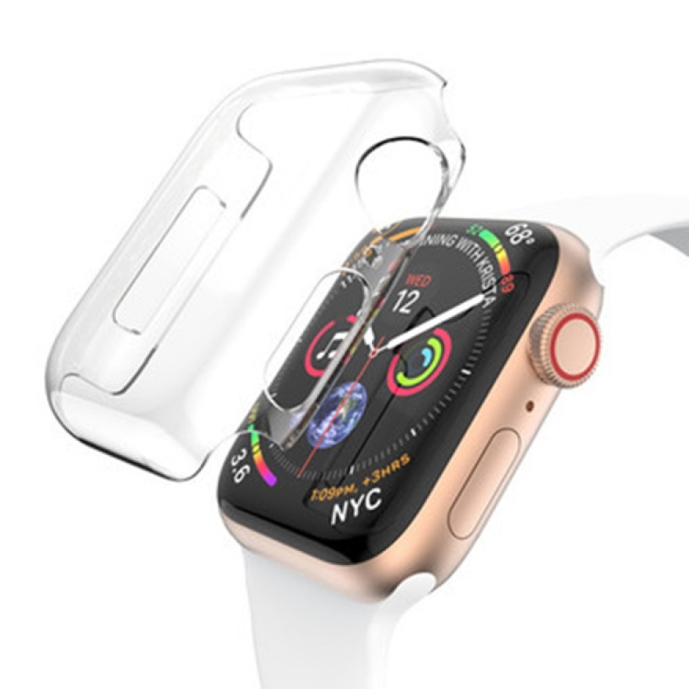 Προστατευτική θήκη σιλικόνης με ενσωματωμένη προστασία οθόνης για το Apple Watch Series 6 & SE & 5 & 4 40mm (Transparent)  