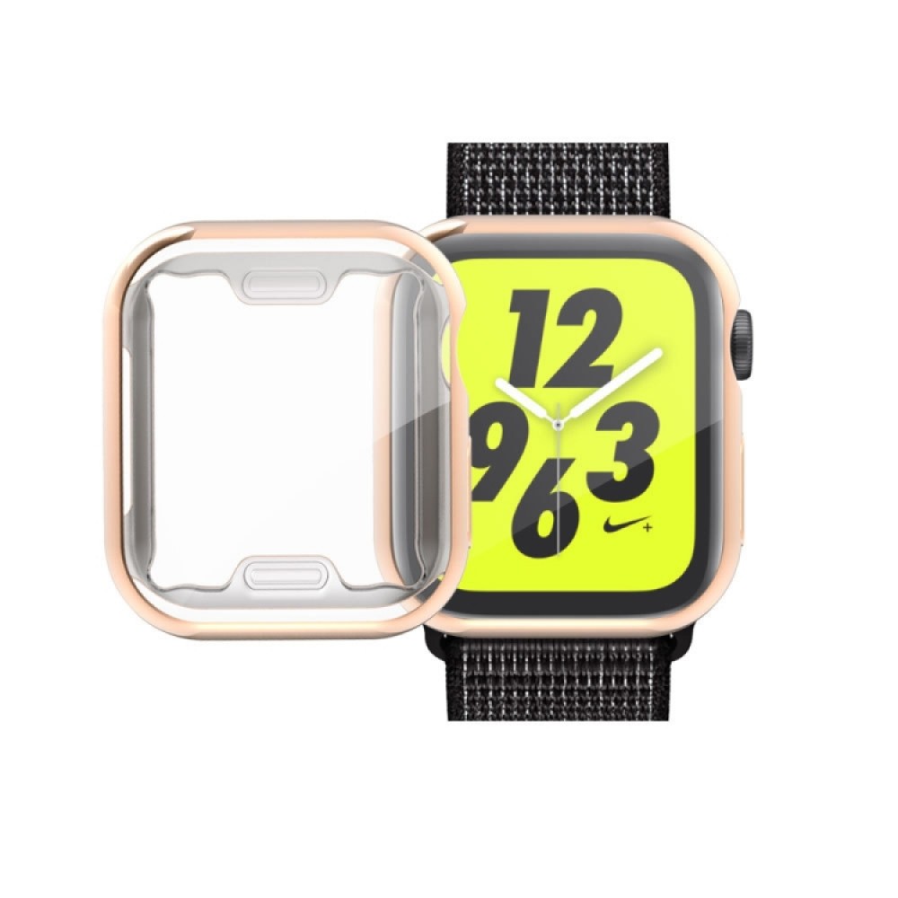 Προστατευτική θήκη σιλικόνης με ενσωματωμένη προστασία οθόνης για το Apple Watch Series 5 & 4 40mm(Rose Gold)  