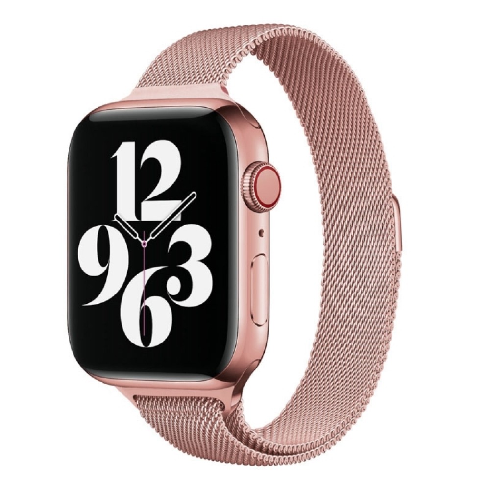 Μεταλλικό λουράκι με μαγνητικό κλείσιμο για το Apple Watch Series 8&7 41mm / SE 2&6&SE&5&4 40mm / 3&2&1 38mm (Rose Pink)  