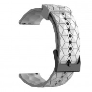 Λουράκι σιλικόνης Football Pattern για το HUAWEI WATCH GT 3 46 mm (White)