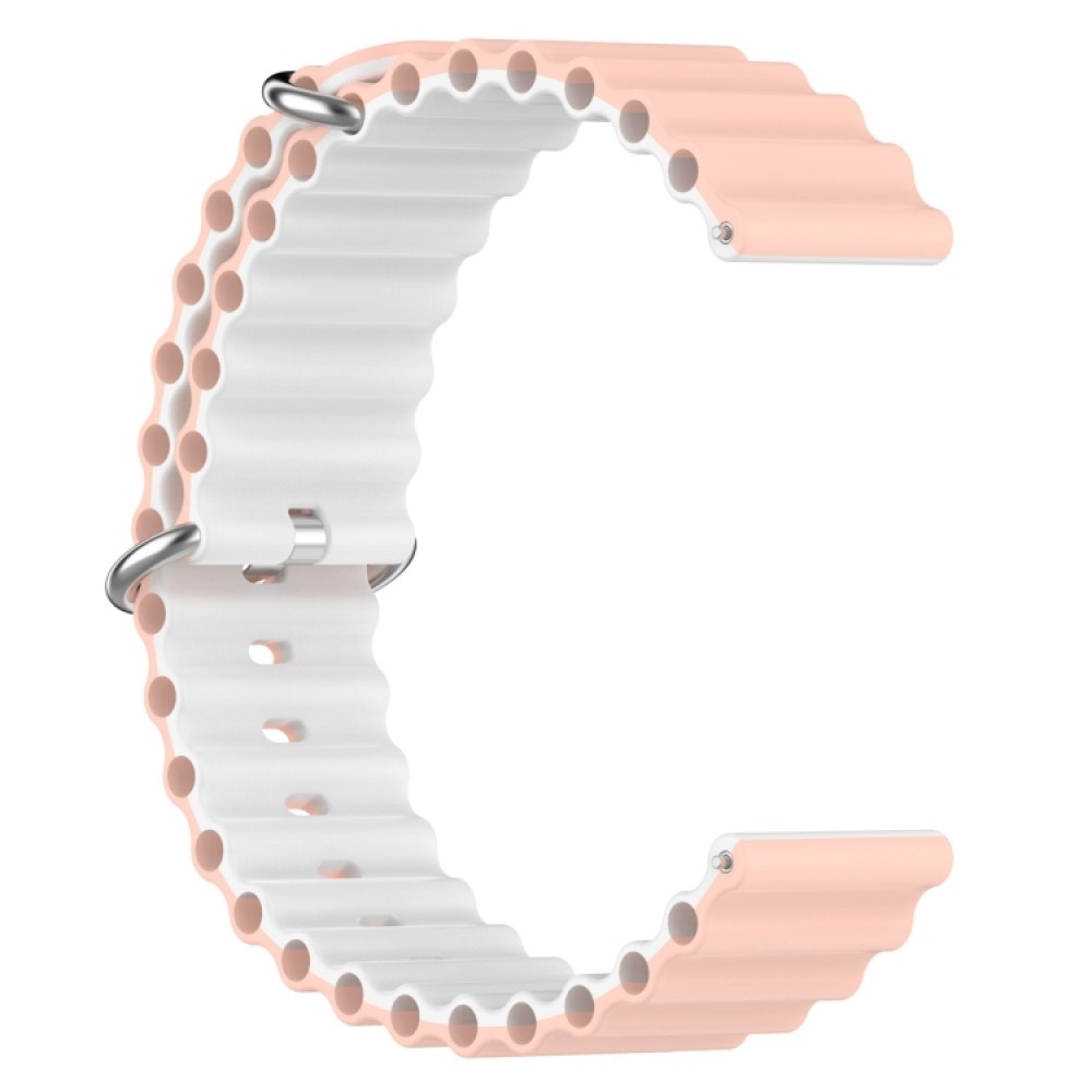 Λουράκι σιλικόνης δίχρωμο wave pattern για το  HiFuture HiGear - (Pink White)
