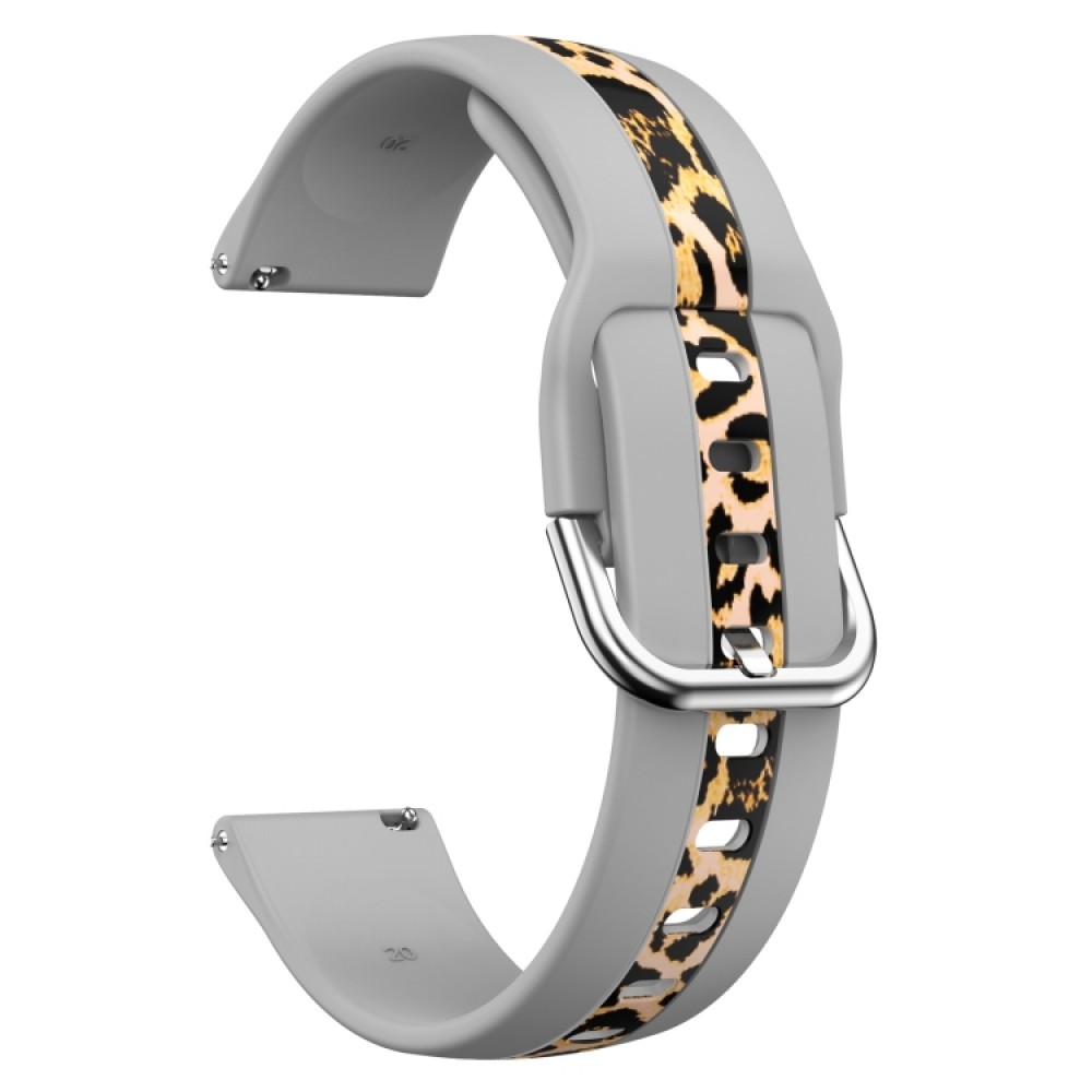 Λουράκι σιλικόνης με οριζόντια γραμμή για το Huawei Watch GT 3 Pro Ceramic 43mm (Grey Leopard Print)