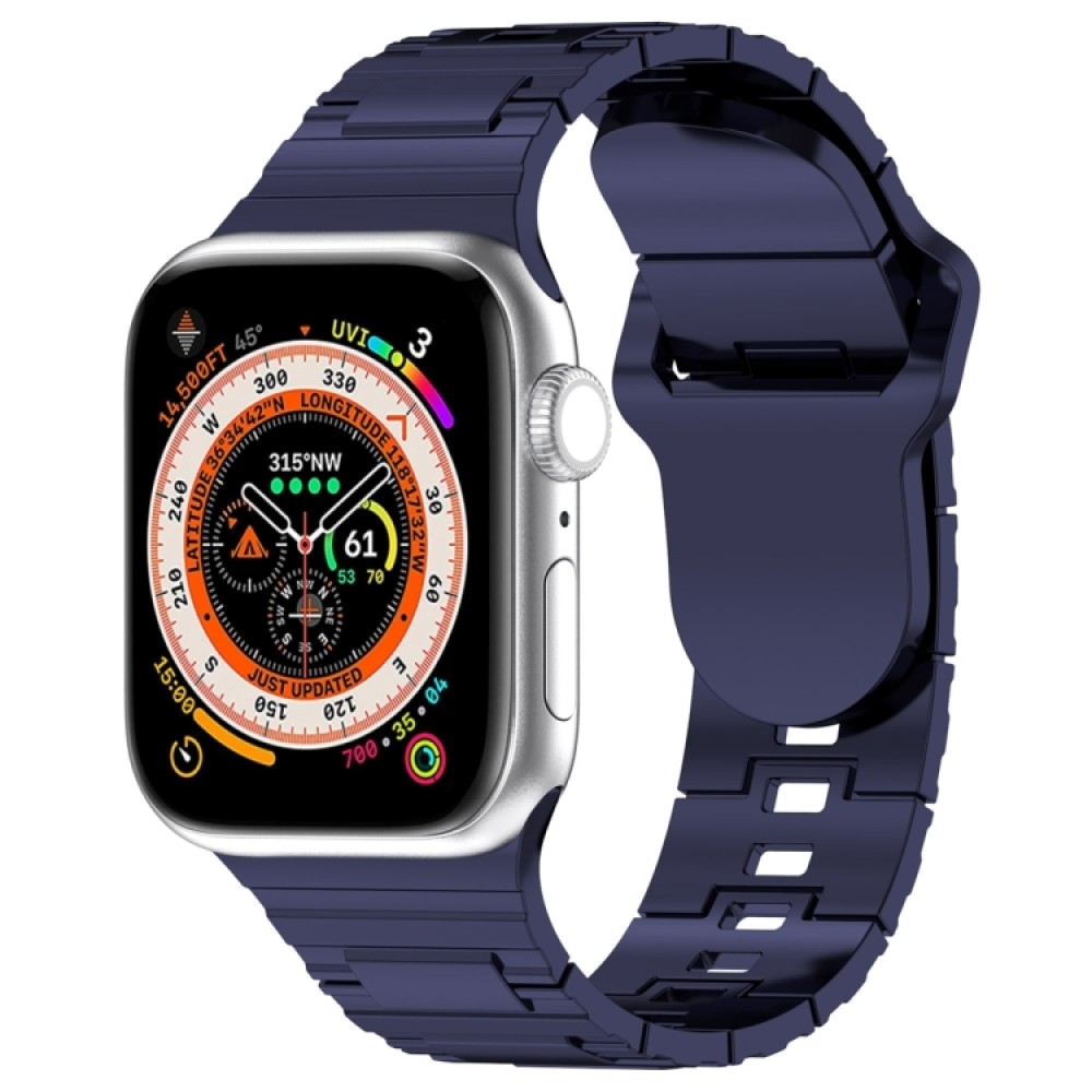 Λουράκι σιλικόνης square pattern για το Apple watch 49mm/ 45mm/ 44mm/ 42mm (Plating Blue)