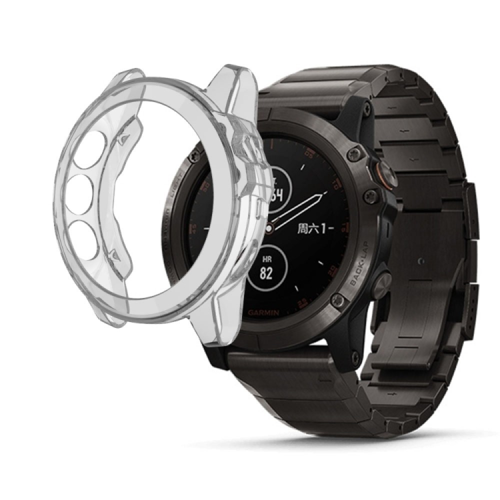 Προστατευτική θήκη σιλικόνης για το  Garmin Fenix 5 & 5 Plus (Transparent white)