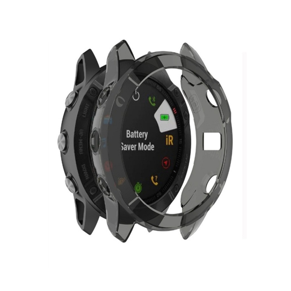 Προστατευτική θήκη σιλικόνης για το Garmin Fenix 6X (Transparent black)