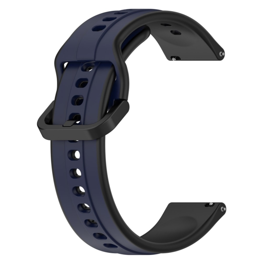 Λουράκι σιλικόνης dual-color με μαύρο κούμπωμα για το  Galaxy Watch 42mm (Midnight Blue+Black)