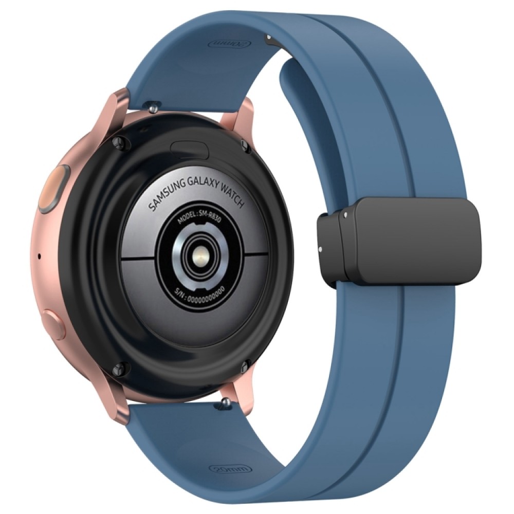 Λουράκι σιλικόνης με μαύρο κλείσιμο για το Samsung Galaxy Watch 4 (40mm)/(44mm) / Samsung Galaxy Watch 4 classic (42mm) /(46mm) (Blue)