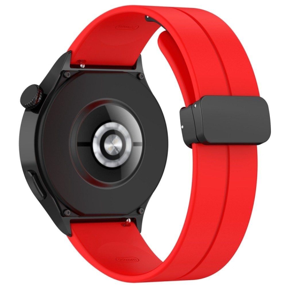 Λουράκι σιλικόνης με μαύρο κλείσιμο για το Huawei Watch GT/GT 2 (46mm)/ GT 2e /GT Active/Honor Magic/Watch 2 Classic (Red)