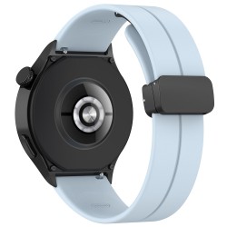 Λουράκι σιλικόνης με μαύρο κλείσιμο για το Huawei Watch 4 (46mm) / Watch 4 Pro (48mm) (Light Blue)