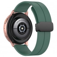 Λουράκι σιλικόνης με μαύρο κλείσιμο για το Huawei Watch 3 (46mm) / Huawei watch 3 Pro (48mm) / Huawei Watch GT 2 Pro (47mm) / Honor GS Pro 48mm (Dark Green)