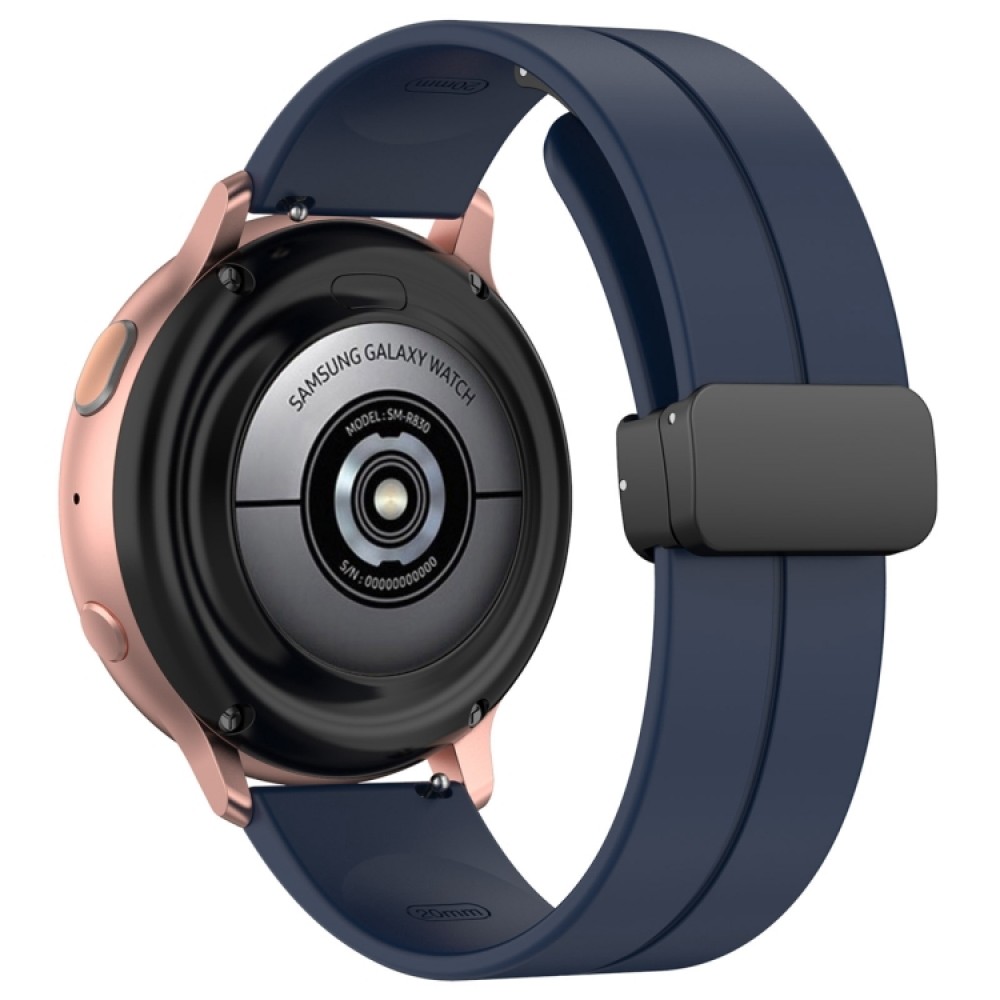 Λουράκι σιλικόνης με μαύρο κλείσιμο για το Samsung Galaxy Watch 4 (40mm)/(44mm) / Samsung Galaxy Watch 4 classic (42mm) /(46mm) (Midnight Blue)