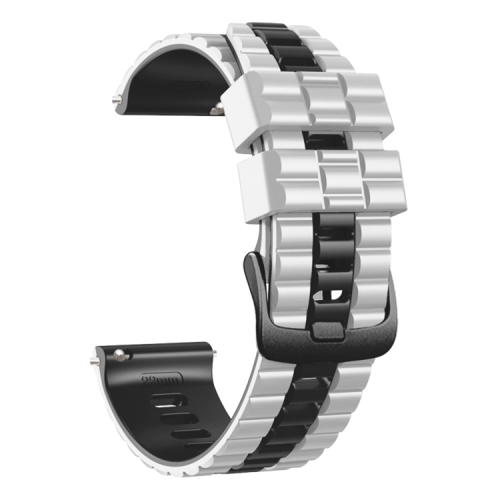 Λουράκι σιλικόνης dual-color ocean pattern για το Galaxy Watch 46mm/GEAR S3 CLASSIC / FRONTIER / Watch 3 (45mm) (Black+White)