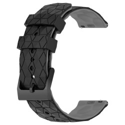 Λουράκι σιλικόνης Football Pattern Two-Color για το Samsung Galaxy Watch 6 (40mm)/(44mm) / Samsung Galaxy Watch 6 classic (43mm)/(47mm) (Black+Grey)