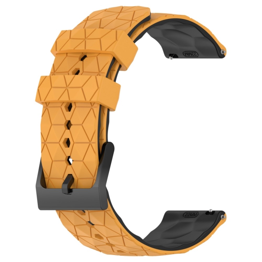 Λουράκι σιλικόνης Football Pattern Two-Color για το Garmin Forerunner 245 (Yellow+Black)