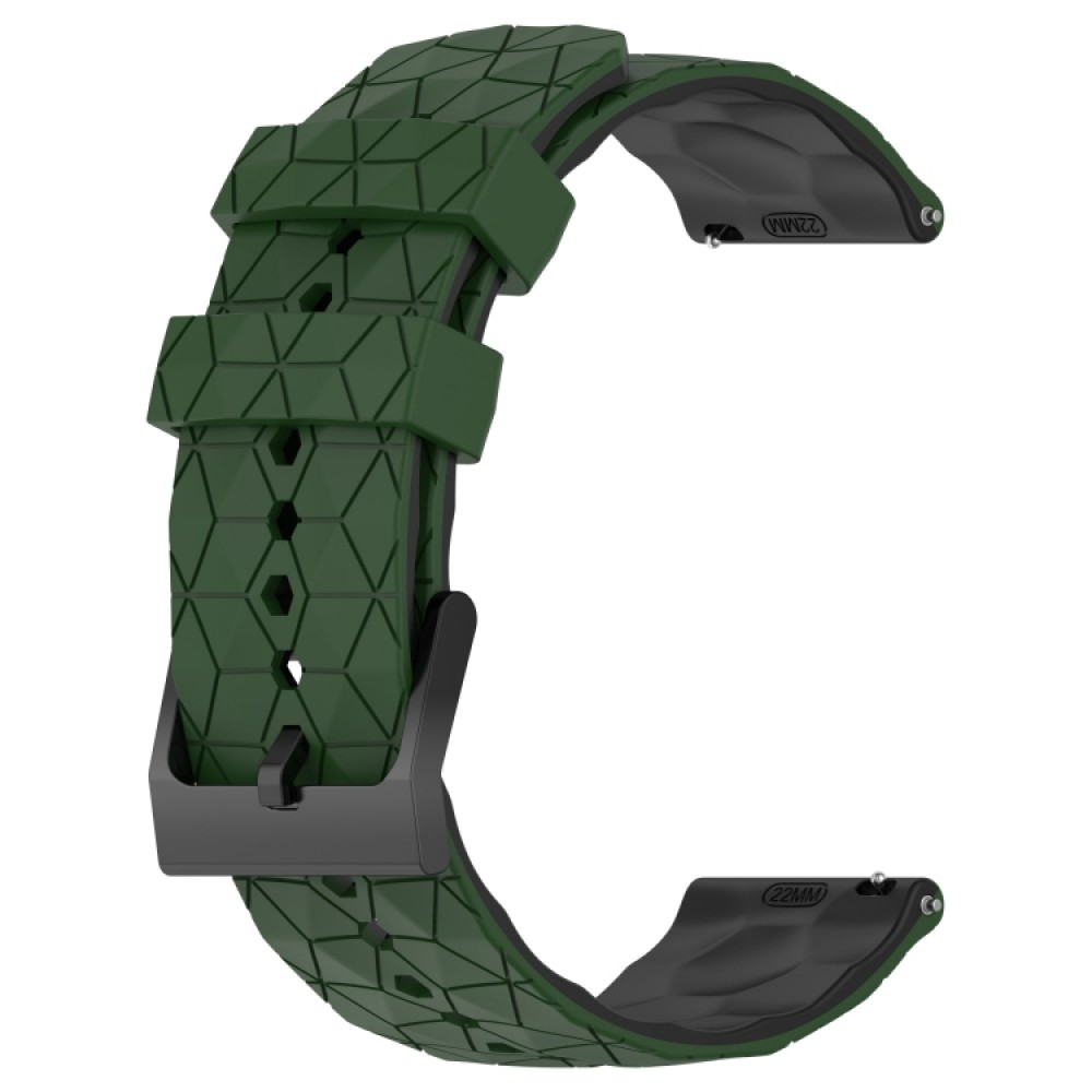 Λουράκι σιλικόνης Football Pattern Two-Color για το Samsung Galaxy Watch7 40mm/ Samsung Galaxy Watch7 44mm (Armygreen+Black)